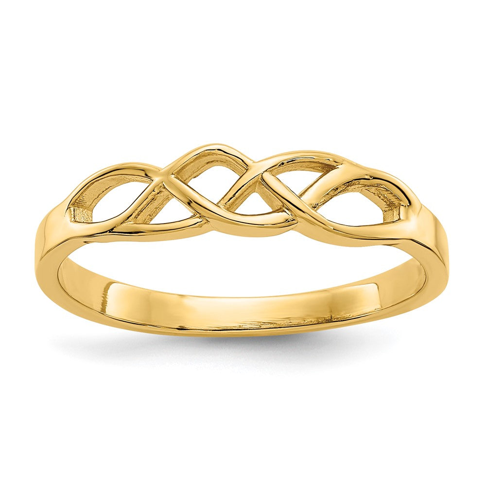 14k Free Form Knot Ring Size 7