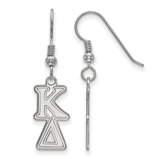 Sterling Silver Official Licensed Greek Sororities Kappa Delta (??) Dangle Medium Earrings