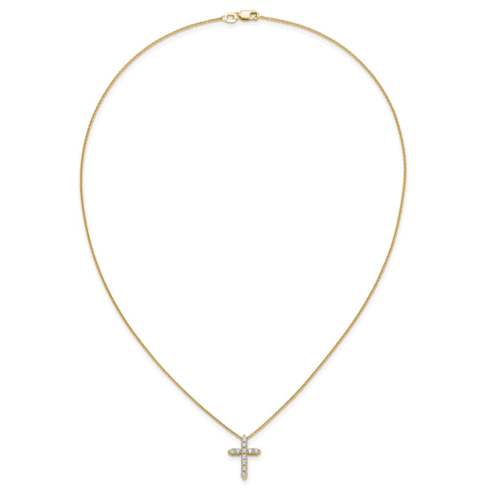 14k Diamond Cross 18 inch Necklace