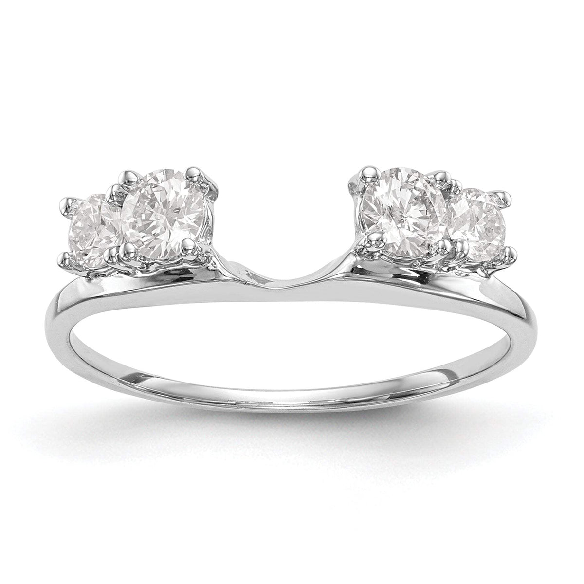14k White Gold 1/2 carat Lab Grown Diamond VS/SI+ G+ Complete Ring Wrap