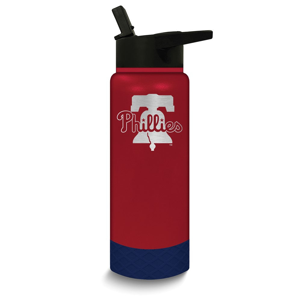 MLB Philadelphia Phillies Stainless Steel Silicone Grip 24 oz. Water Bottle