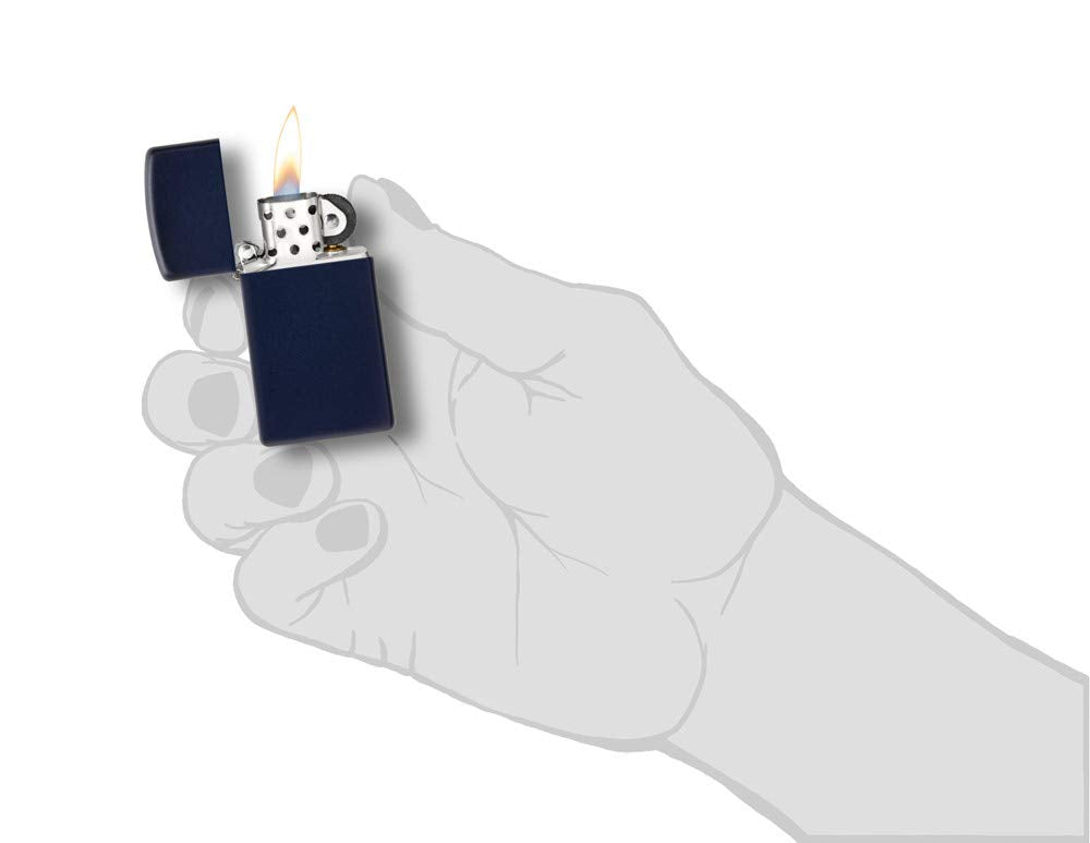 Zippo Slim Navy Matte Pocket Lighter