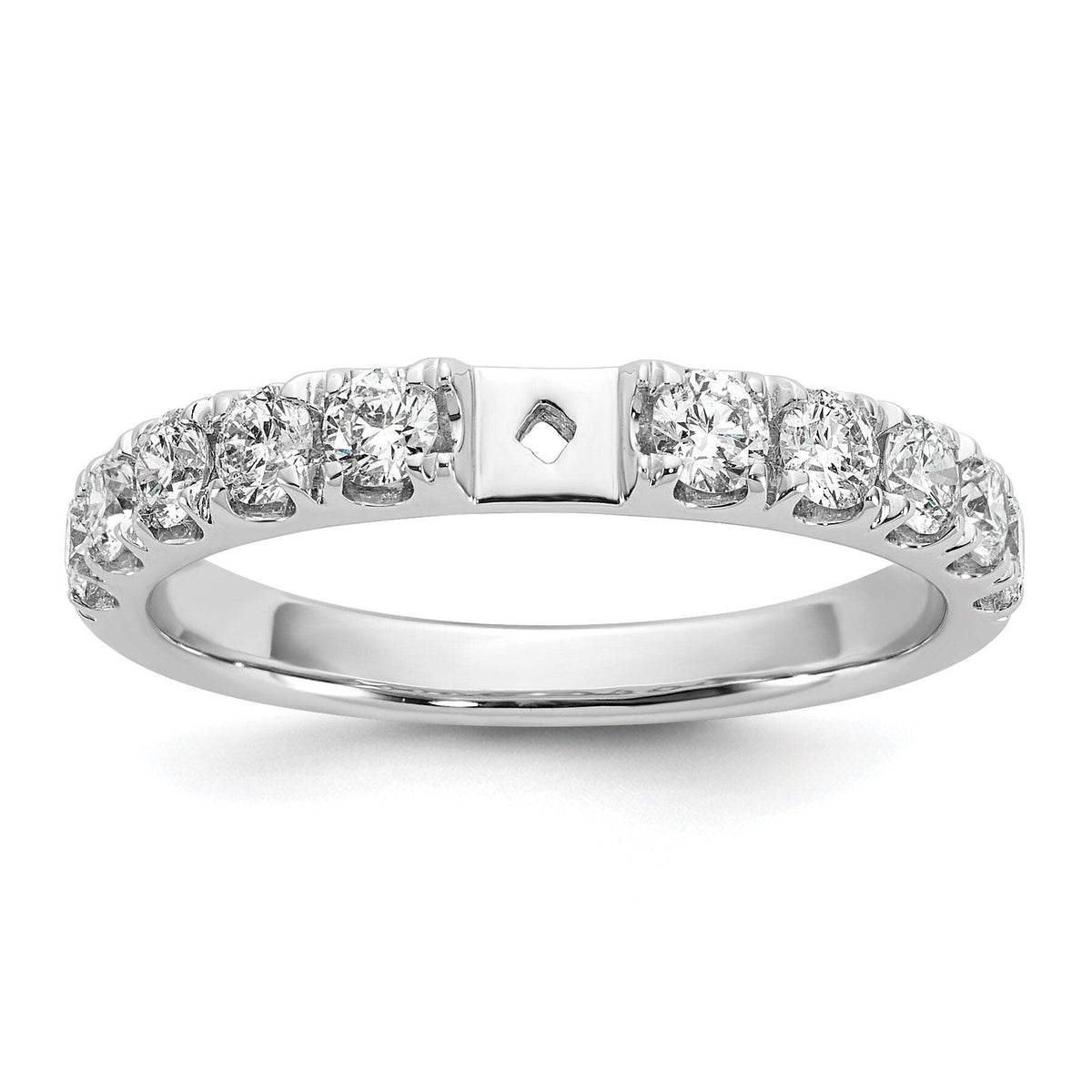 14k White Gold 3/4 carat Lab Grown Diamond VS/SI+ G+ Semi Mount Peg Set Engagement Ring