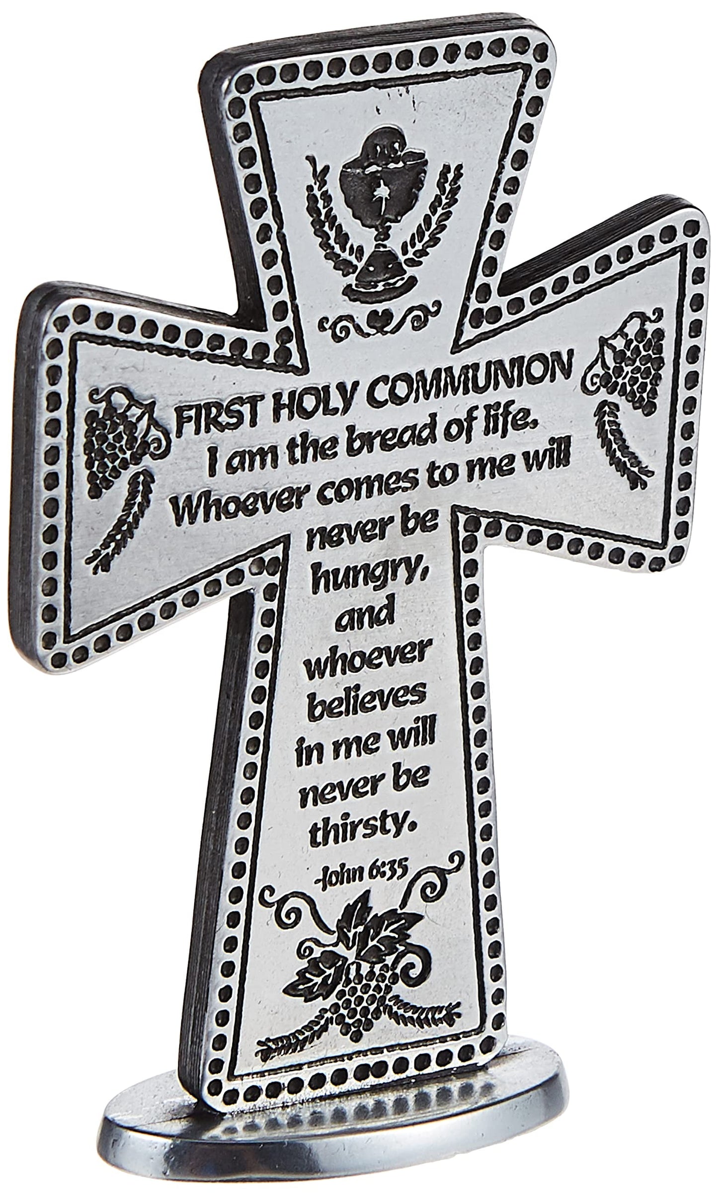 Cathedral Art SQP101 First Holy Communion Standing Message Cross, 3-Inch