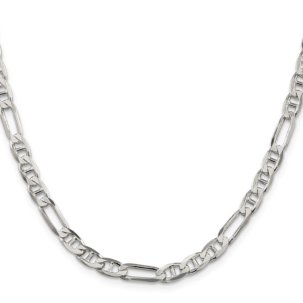 Sterling Silver 5.5mm Figaro Anchor Chain 26 Inches