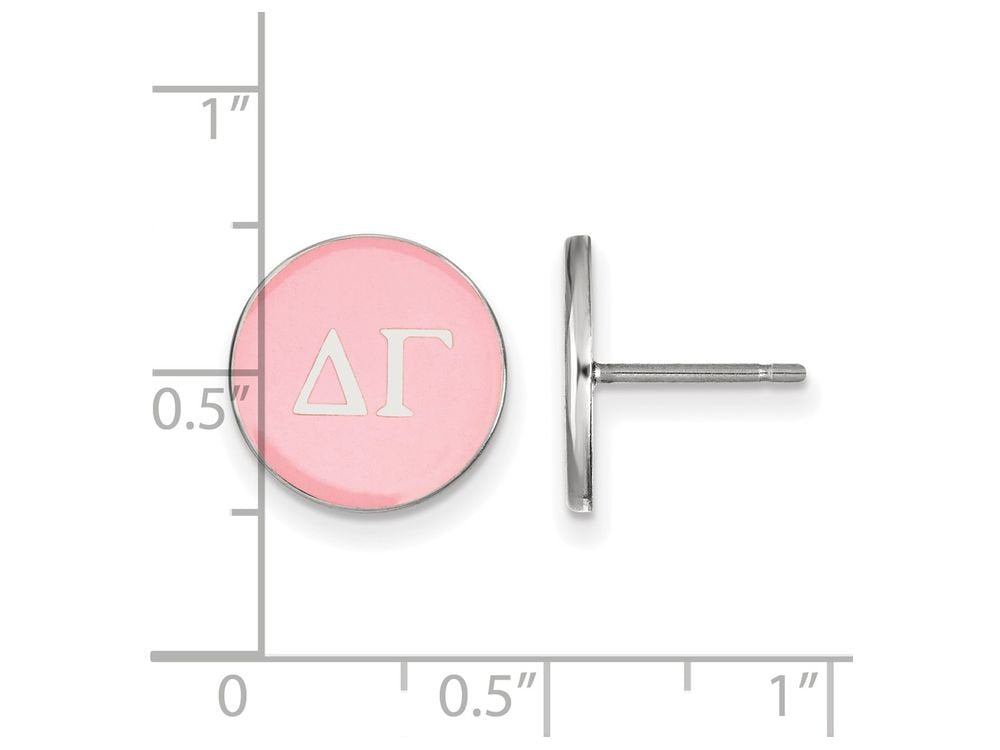 Sterling Silver Official Licensed Greek Sororities Delta Gamma (??) Enameled Post Earrings