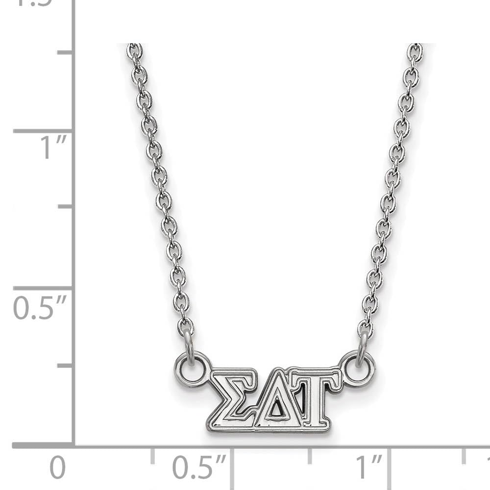Sterling Silver 18in Official Licensed Greek Sororities Sigma Delta Tau XS Pendant w/ Necklace