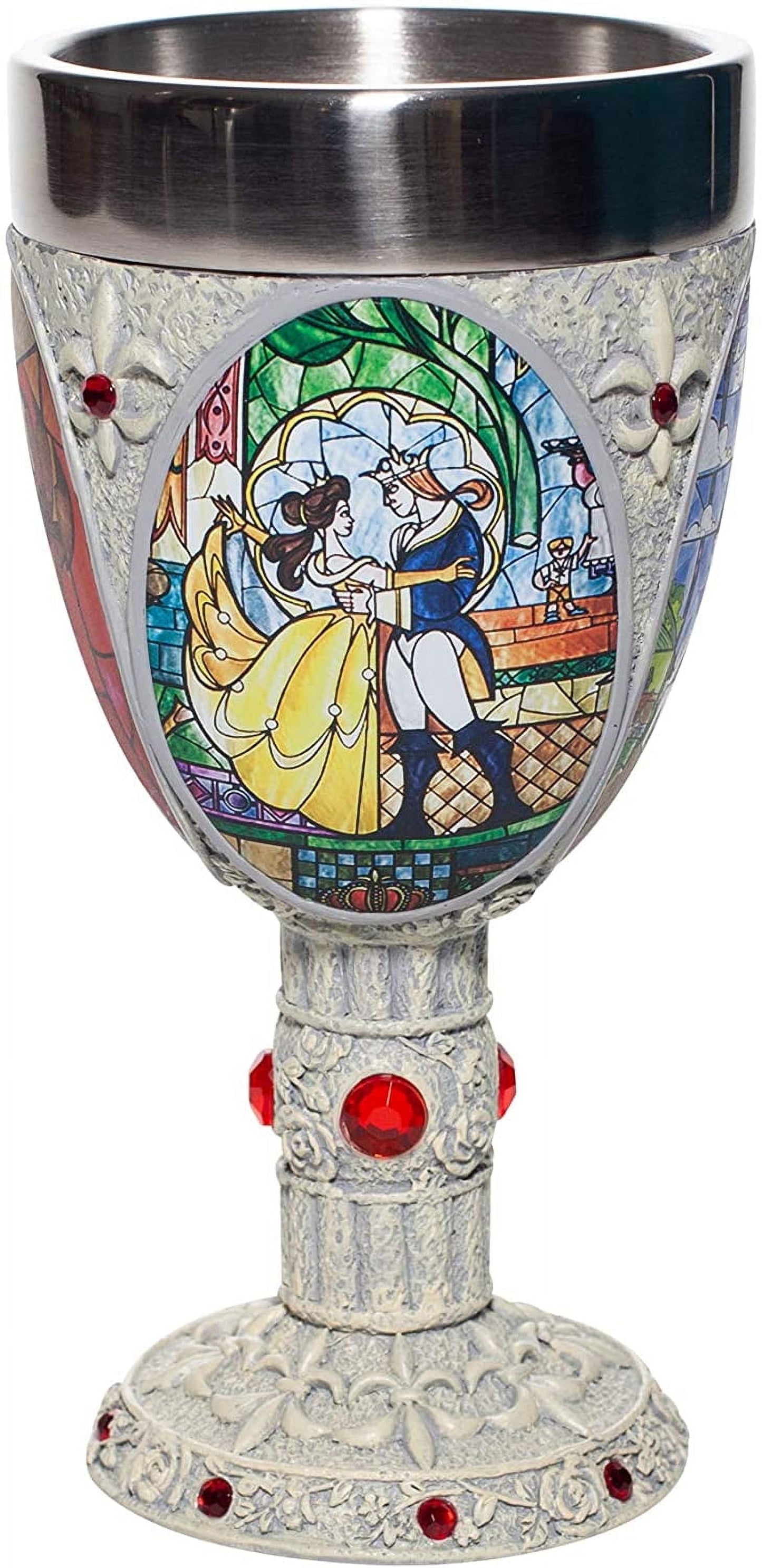 Enesco Disney Showcase Beauty and the Beast Chalice 7in H