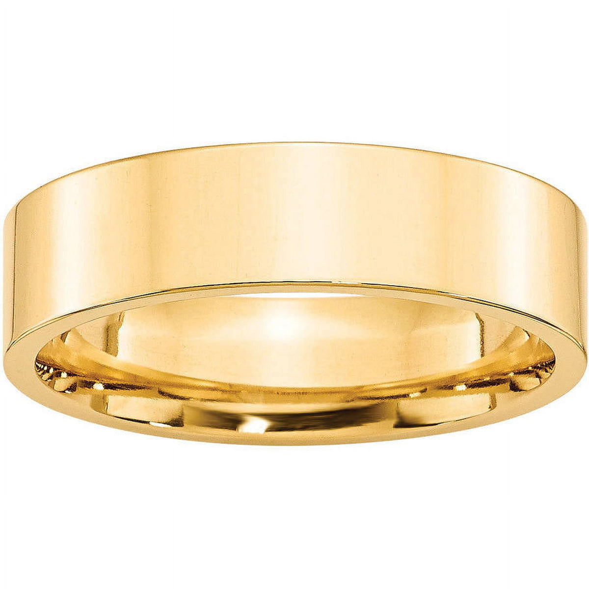 Primal Gold 14 Karat Yellow Gold 6mm Standard Flat Comfort Fit Band