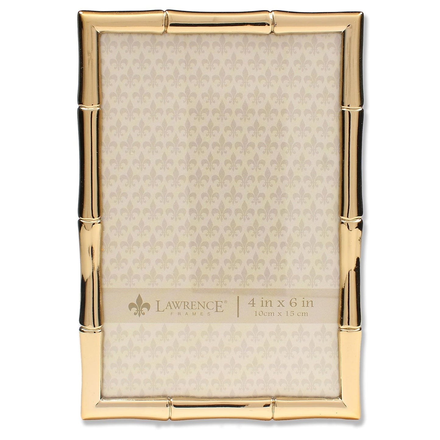 Lawrence Frames Bamboo Design Metal Frame, 4x6, Gold 4x6 Gold
