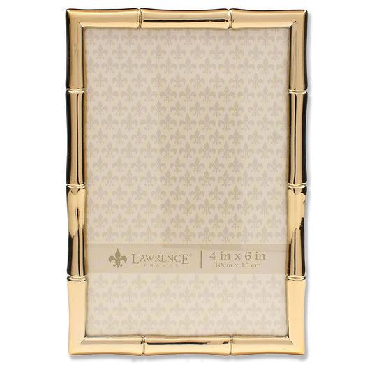 Lawrence Frames Bamboo Design Metal Frame, 4x6, Gold 4x6 Gold
