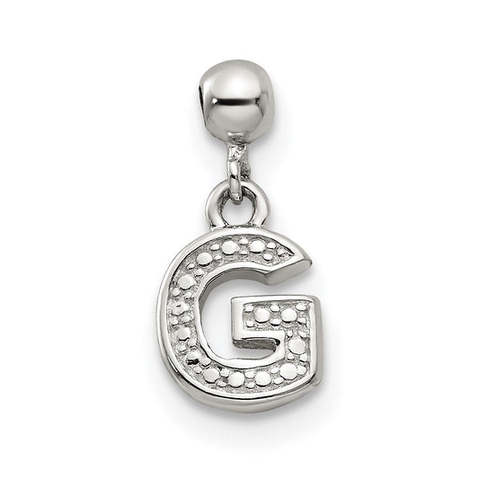 Mio Memento Sterling Silver Letter G Dangle Initial Charm