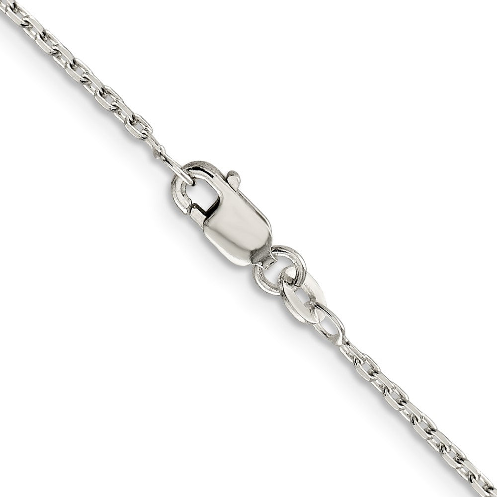 Sterling Silver 1.5mm Beveled Oval Cable Chain 24 Inches