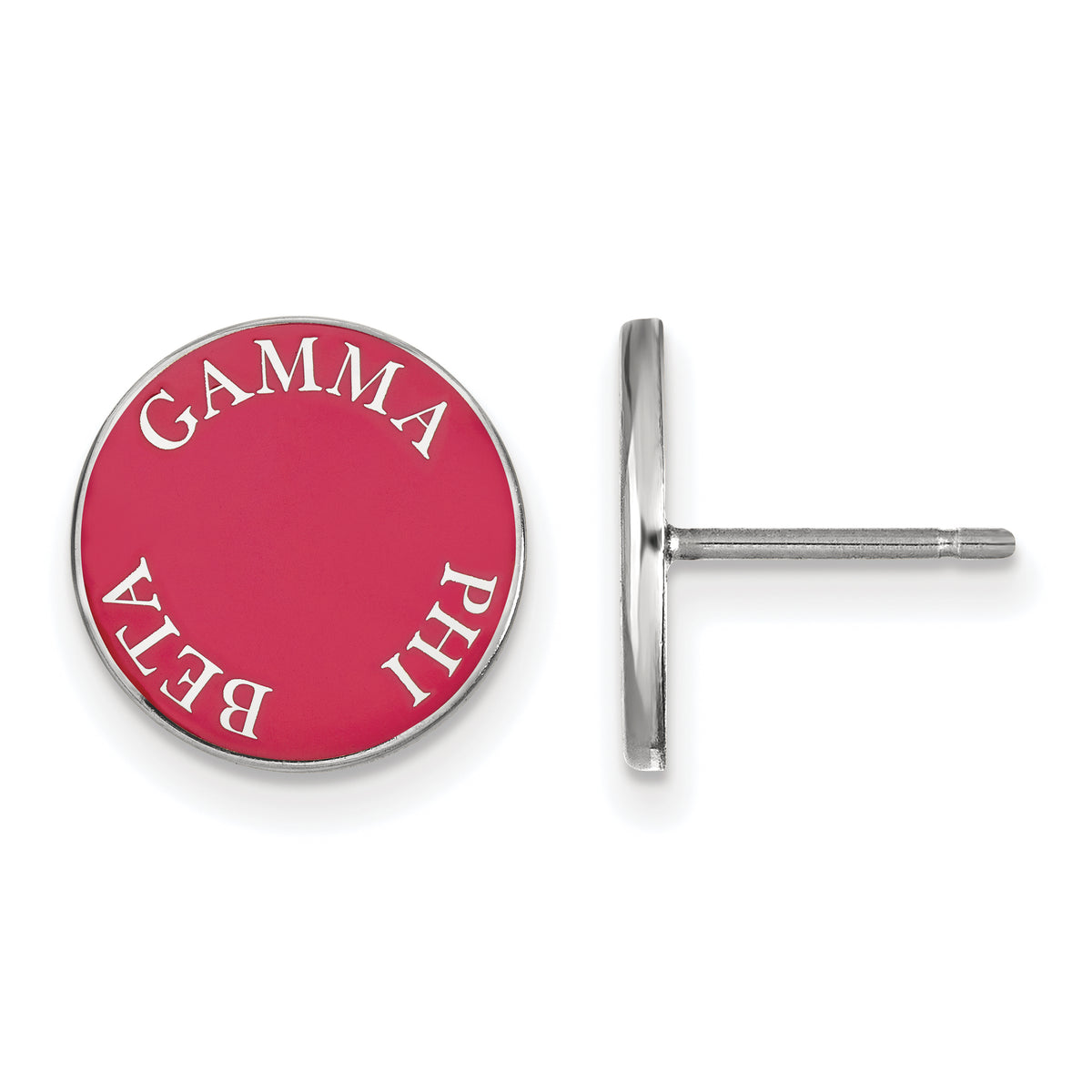 Sterling Silver Official Licensed Greek Sororities Gamma Phi Beta (???) Enameled Post Earrings