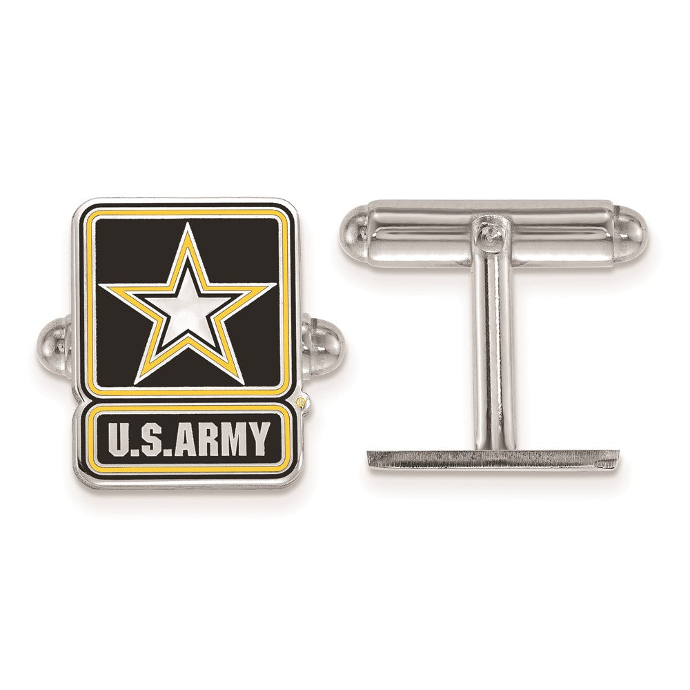 Sterling Silver U.S. Army Epoxied Cuff Links