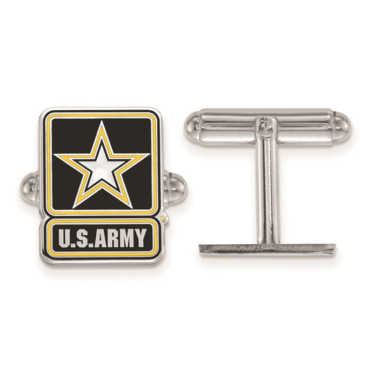 Sterling Silver U.S. Army Epoxied Cuff Links