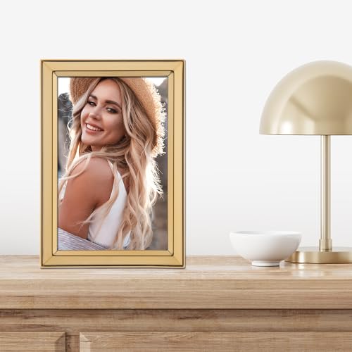 4x6 Gold Metal Picture Frame - Classic Bevel