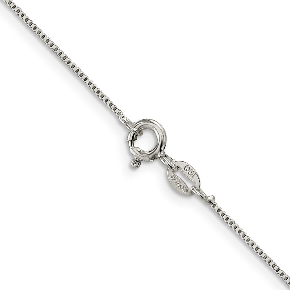 Sterling Silver Rhodium-plated .8mm Box Chain 26 Inches
