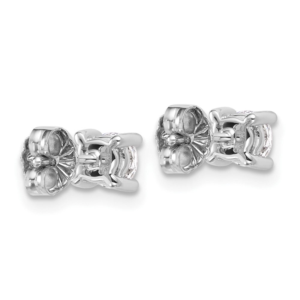 14k White Gold 2/3 ctw Lab Grown Diamond VS/SI+ G+ Round 4 Prong Heavy Wt. Stud Earrings