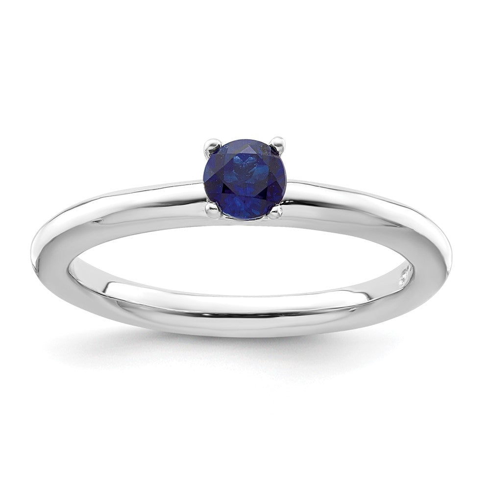 Sterling Silver Stackable Expressions Rhodium Cr. Sapp Ring