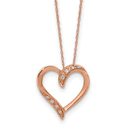 10kr Diamond Heart 18 Necklace