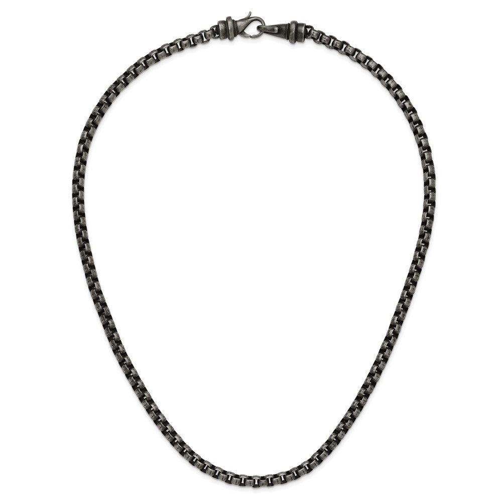 Stainless Steel Antiqued 24in Box Chain