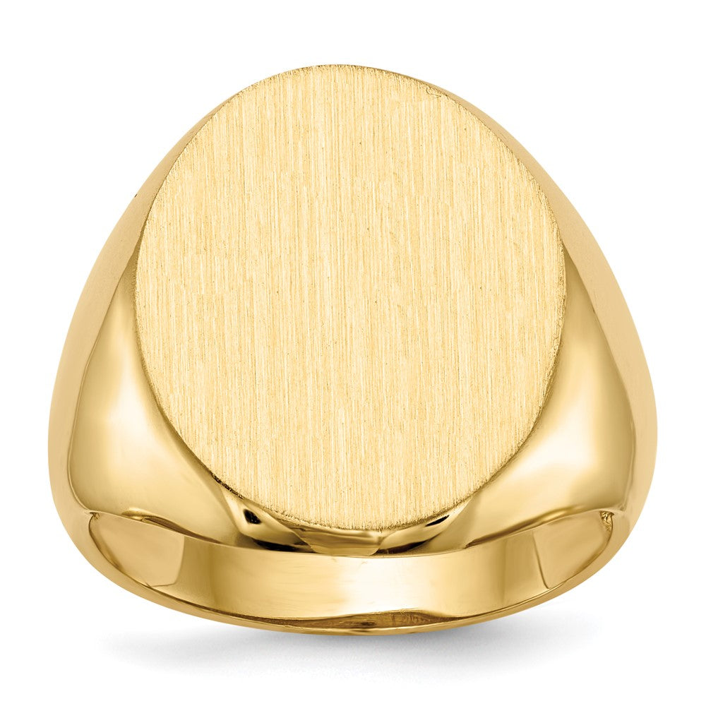 10k 20.0x16.5mm Open Back Men's Signet Ring