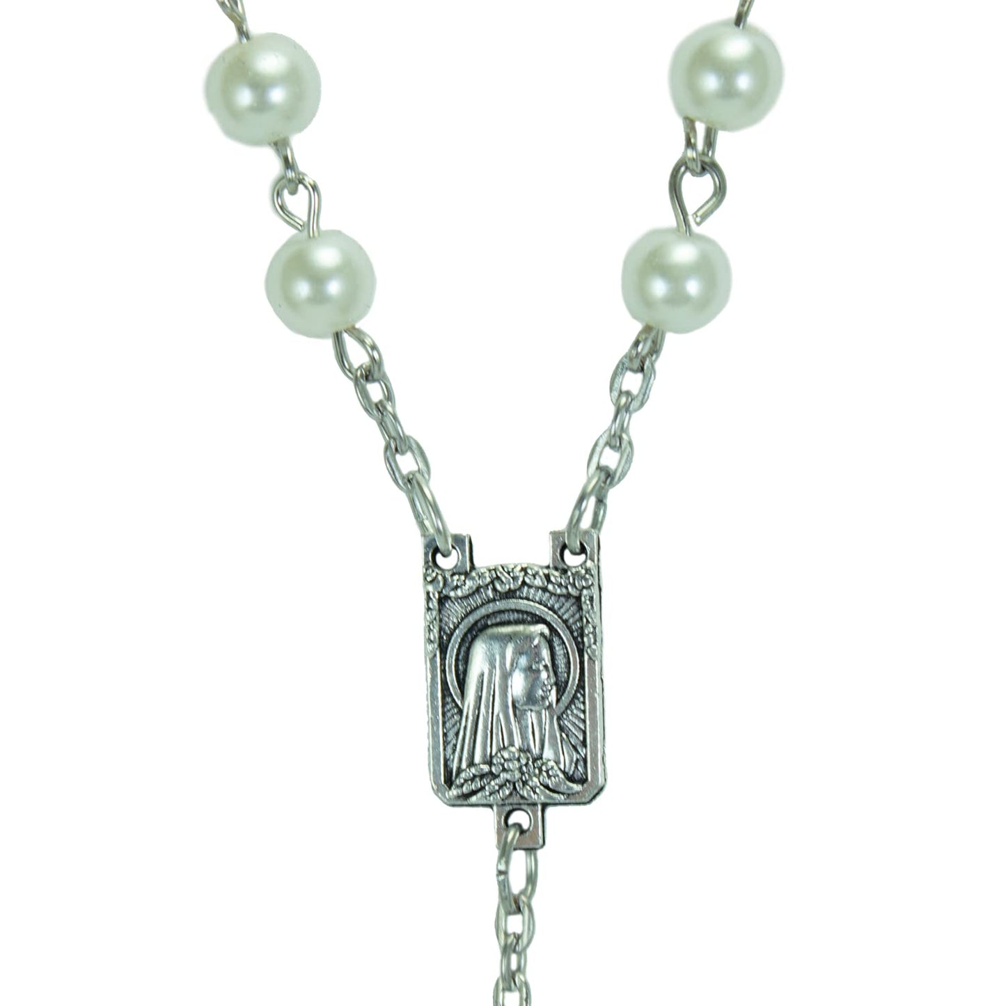 Cathedral Art CS123 Confirmation Pearl Rosary with Keepsake Box, Gift Set