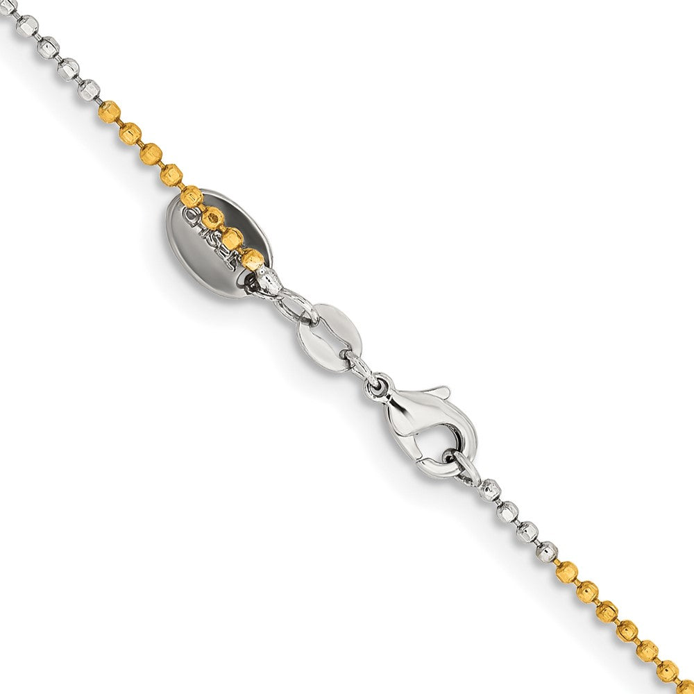 White & Yellow Rhodium over Brass 1.5mm Ball Chain