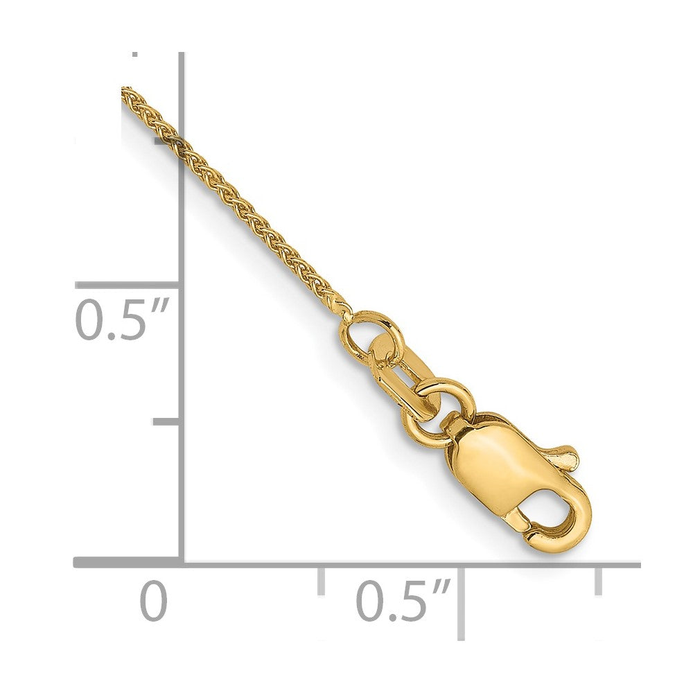 14K .8mm Spiga Chain Anklet