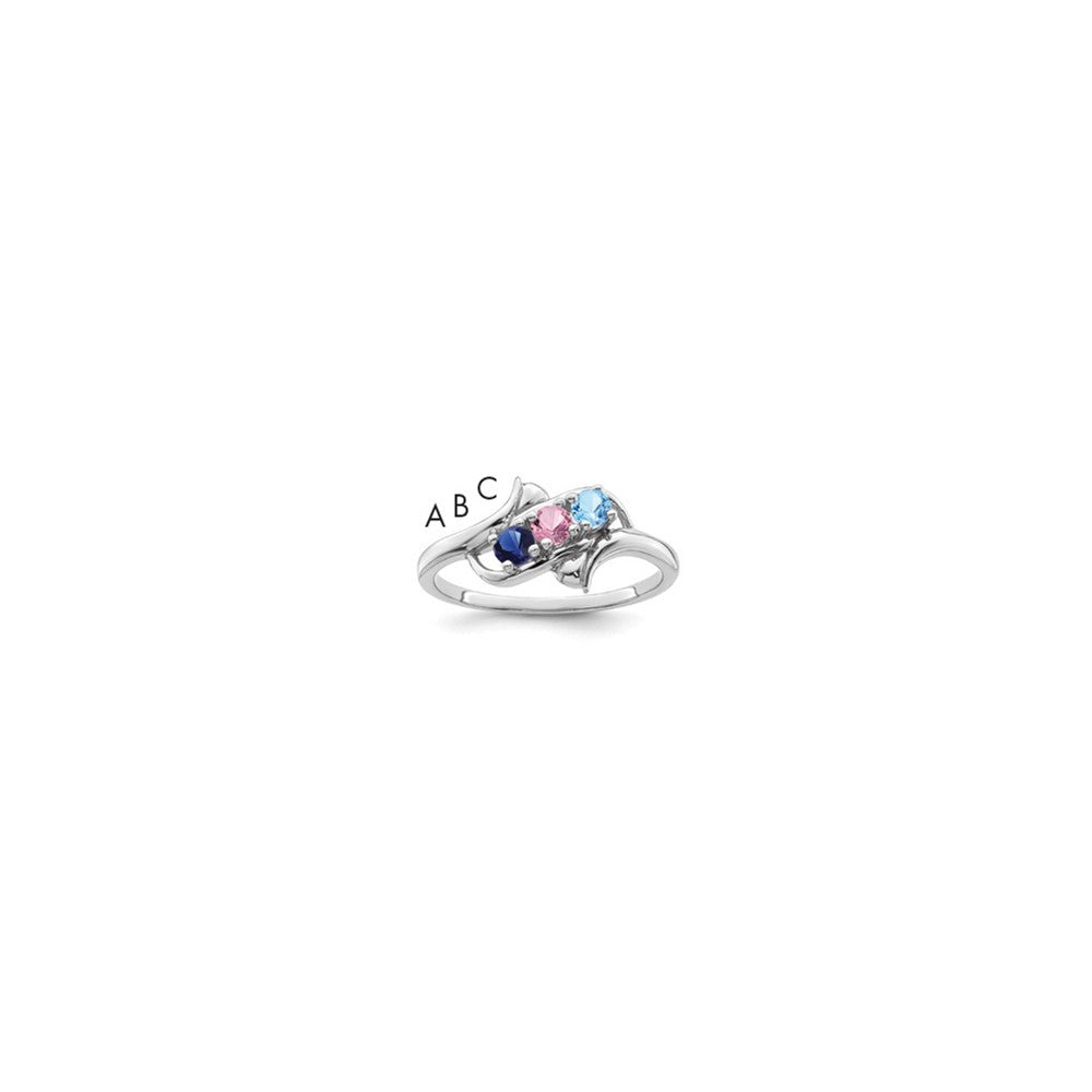 Sterling Silver Rhodium-plated Family Jewelry Mounting