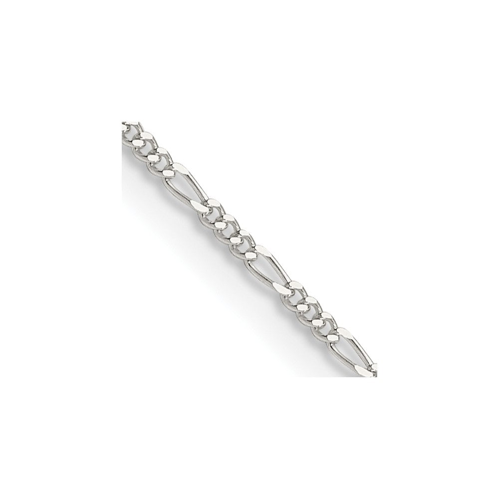 Sterling Silver 1.2mm Figaro Chain 20 Inches