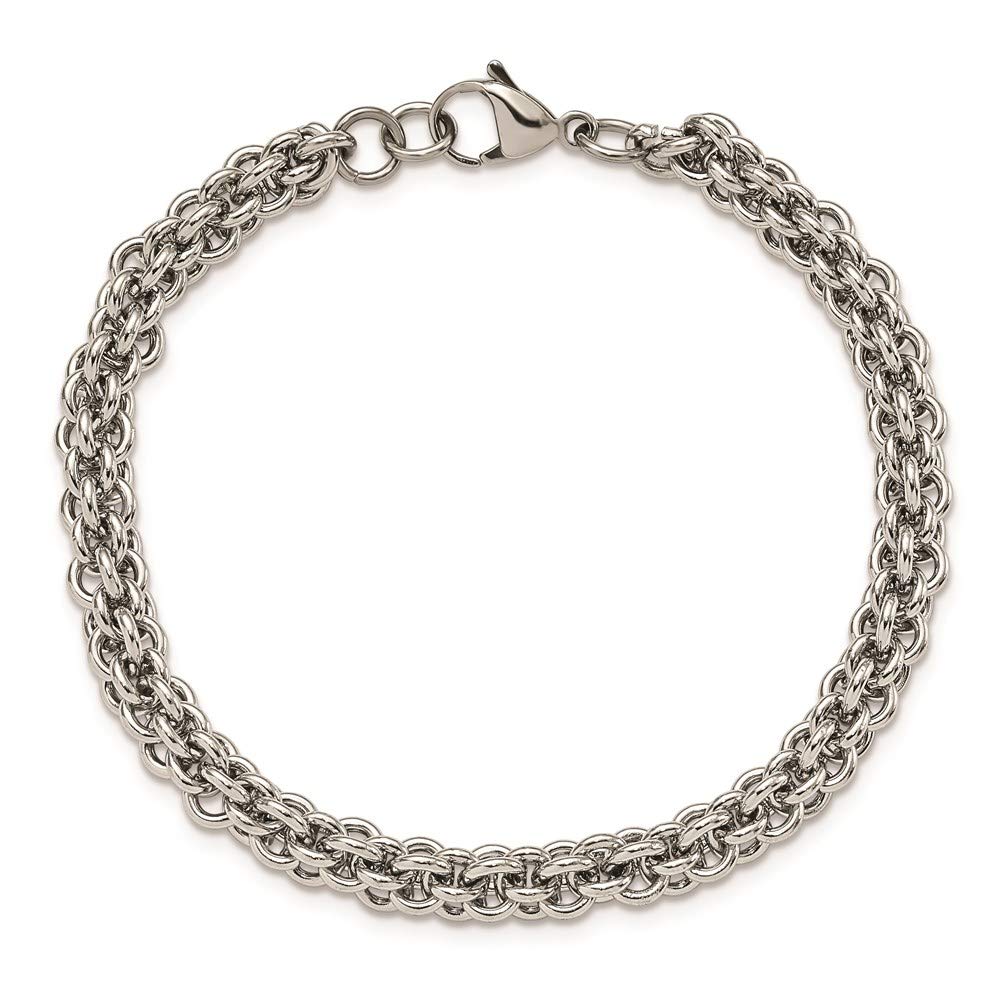 Stainless Steel Polished 9in Bracelet 9 inches