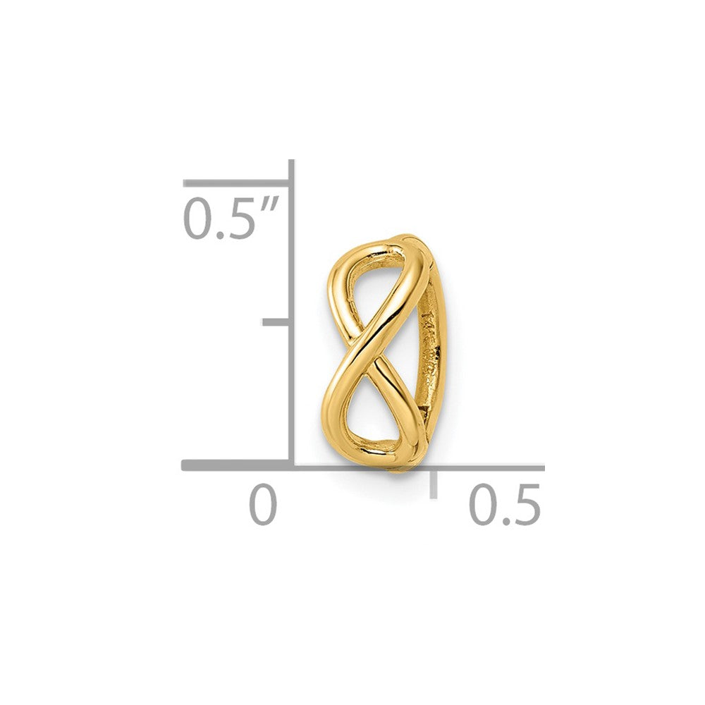 14K Gold 16 Gauge Infinity Symbol Cartilage Ring