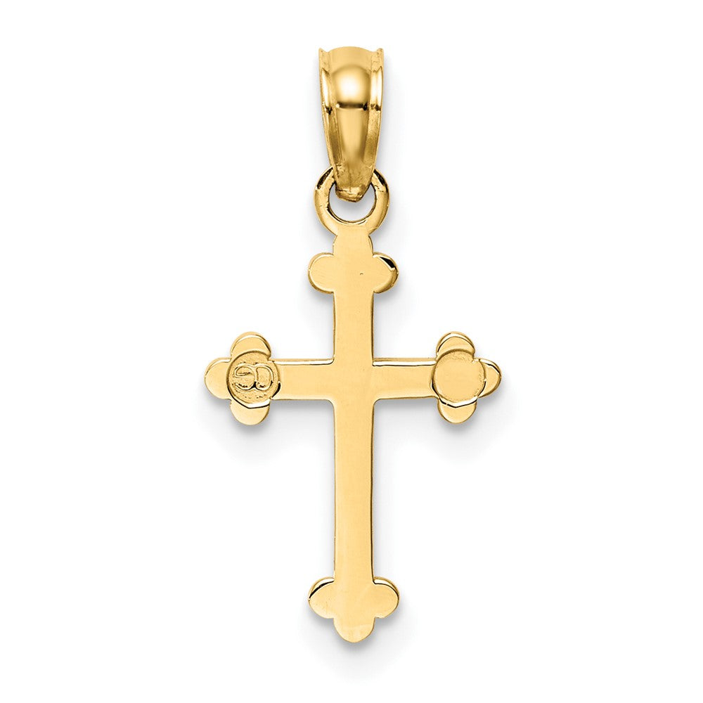 10K Budded Cross Necklace