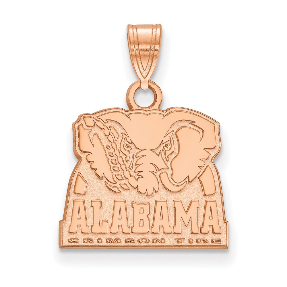 Sterling Silver Rose Gold-plated LogoArt University of Alabama Small Pendan