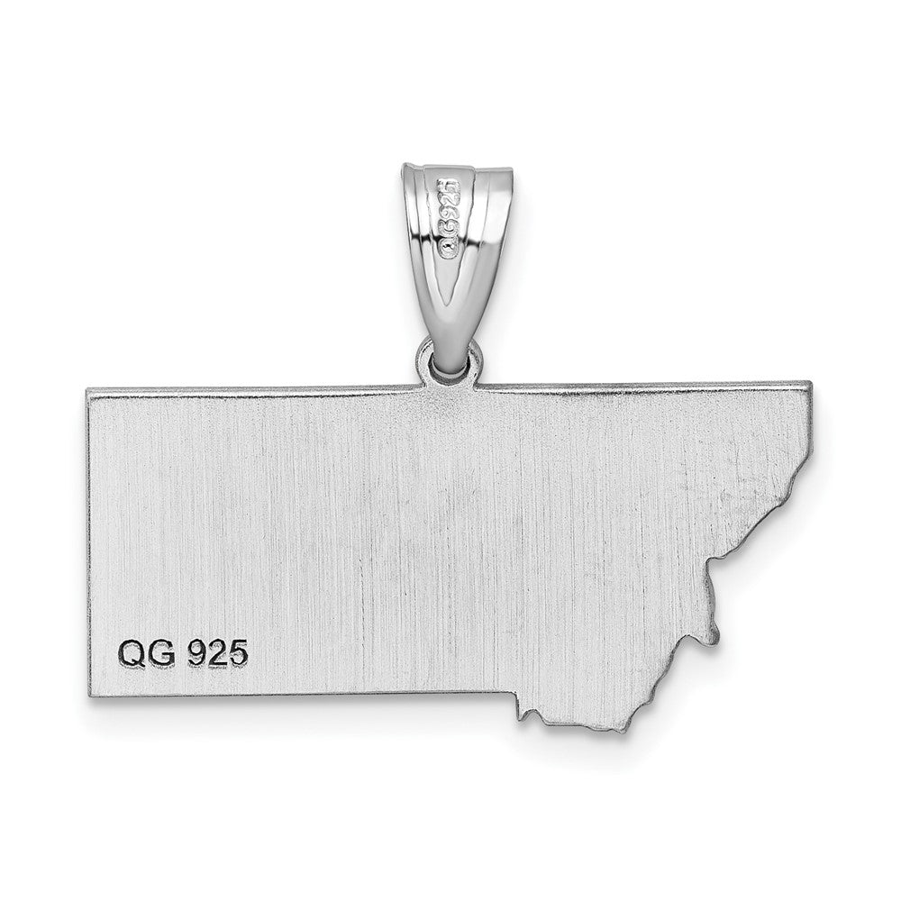 Sterling Silver/Rhodium-plated Montana Stare Pendant