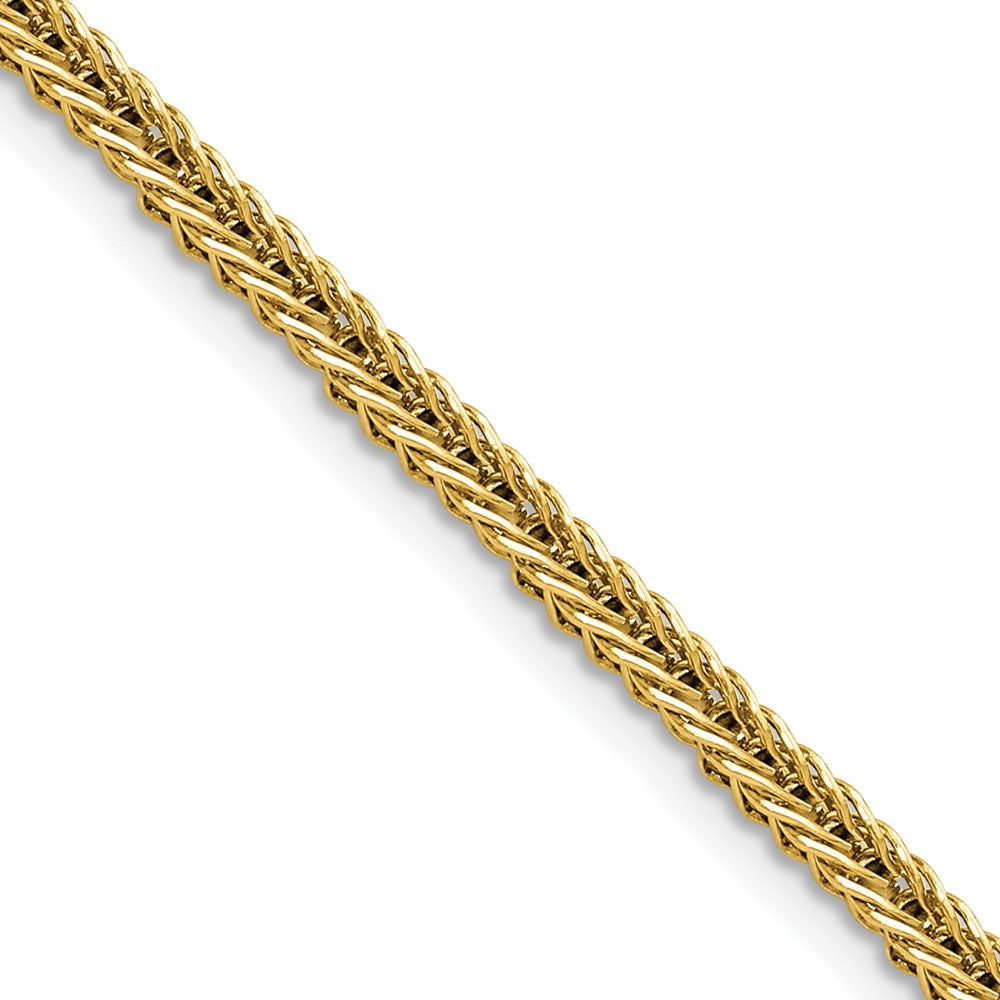 Chisel Stainless Steel Polished Yellow IP-plated 3.2mm 18 inch Square Wheat Chain