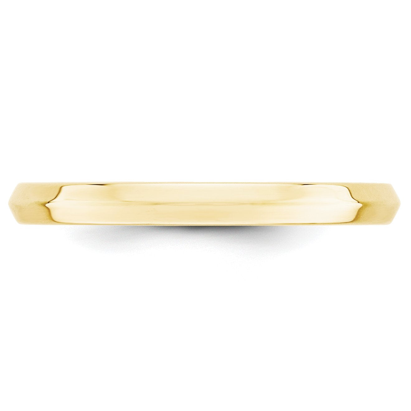 Primal Gold 10 Karat Yellow Gold 2.5mm Knife Edge Comfort Fit Band Size 6.5