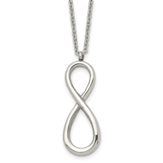 Stainless Steel Polished Infinity 18in Necklace