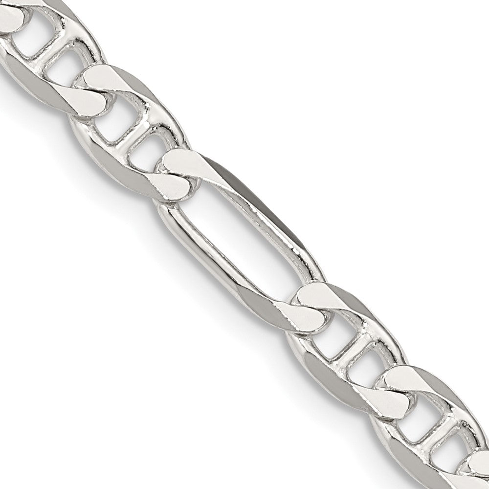 Sterling Silver 5.5mm Figaro Anchor Chain 24 Inches
