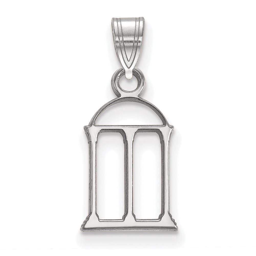 Sterling Silver Rhodium-plated LogoArt University of Georgia Arch Small Pendant Q-SS074UGA