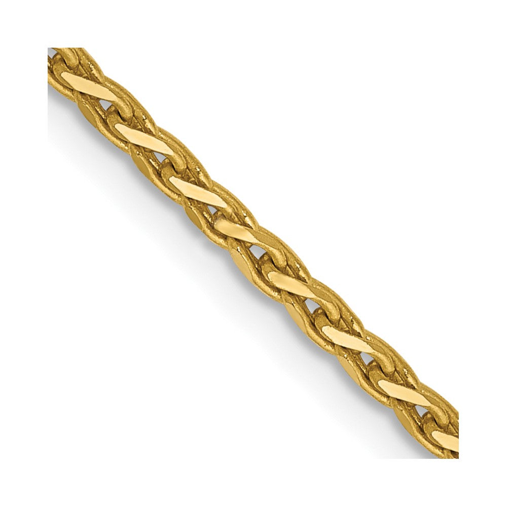 14K 22 inch 1.9mm Diamond-cut Parisian Wheat with Lobster Clasp Chain
