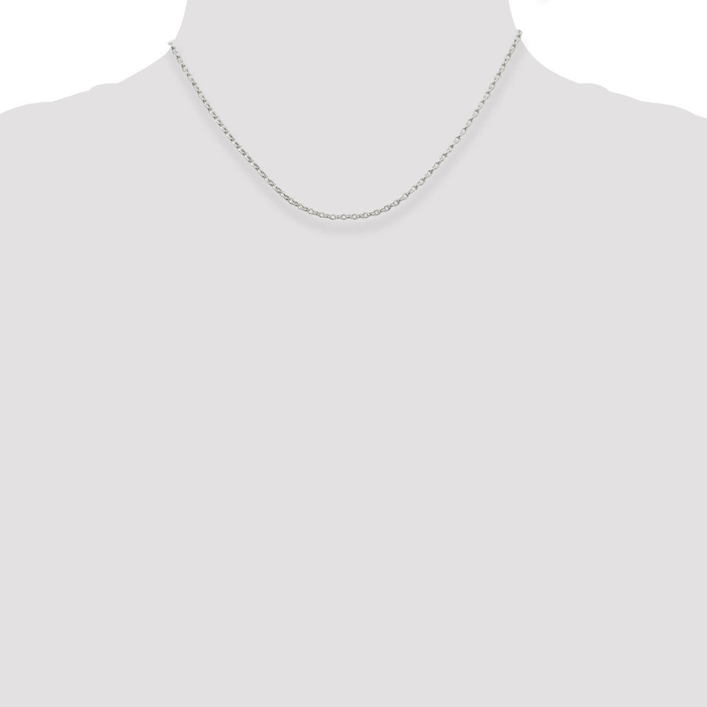 Sterling Silver 1.6mm Oval Fancy Rolo Chain 16 Inches