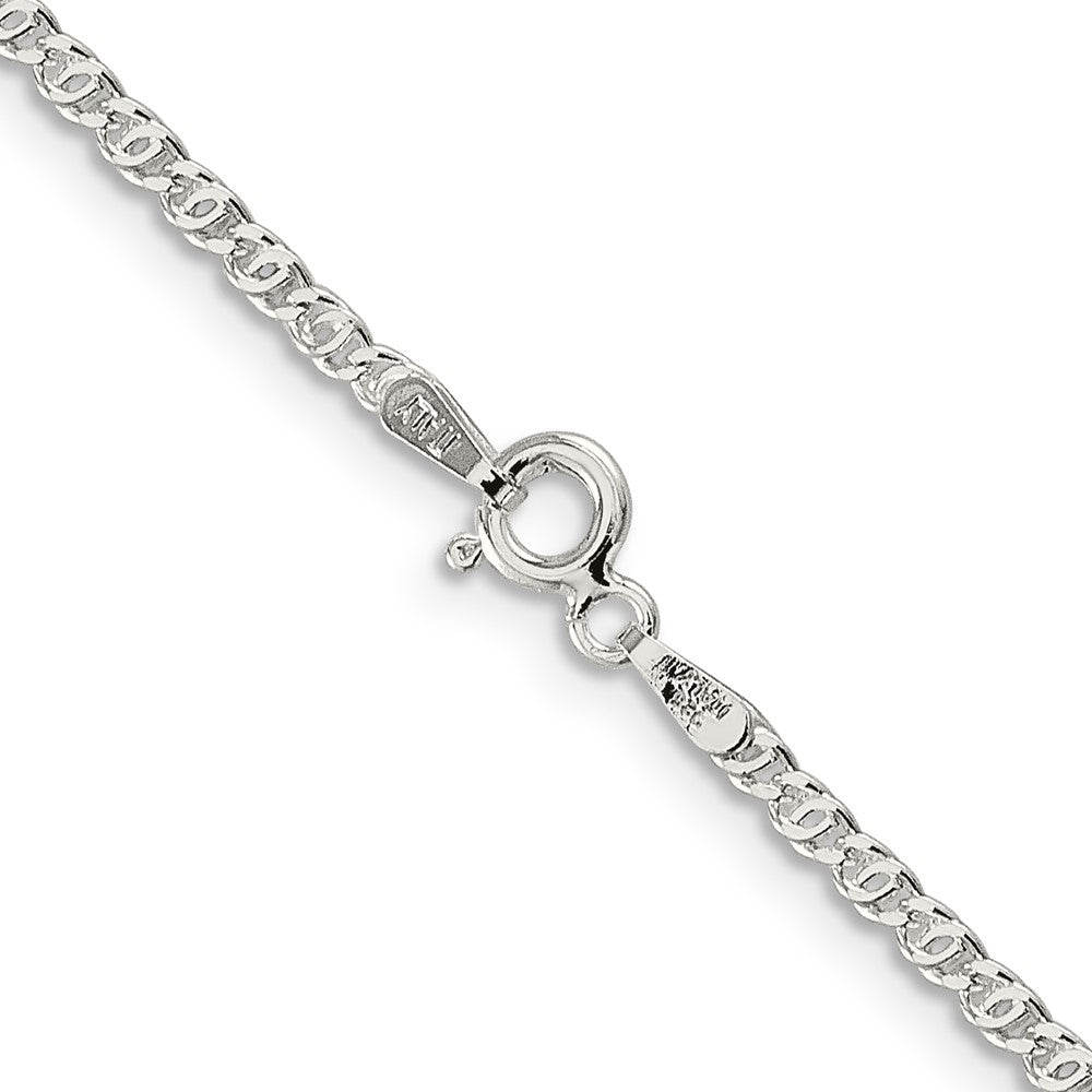 Sterling Silver 2mm Fancy Anchor Pendant Chain 18 Inches