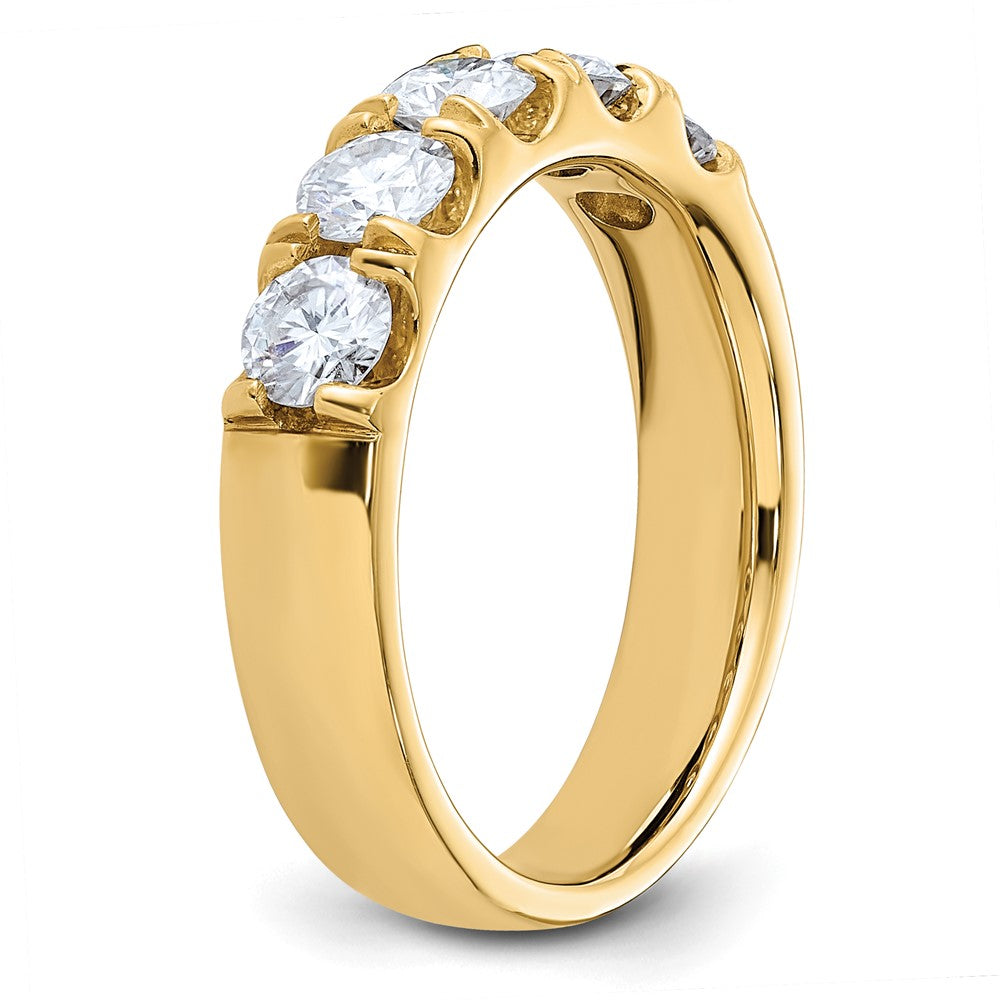 14ky 1ct. 5 Stone G H I True Light Moissanite Band