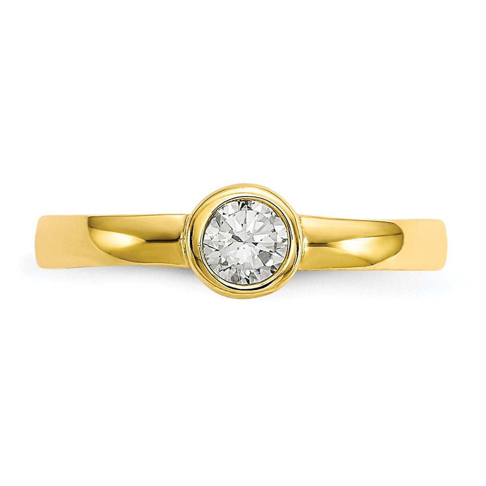 10k CZ Toe Ring Size 3