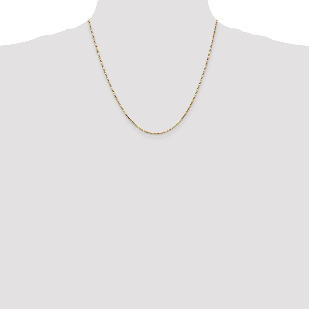 10k 1.3mm Box Chain Yellow Gold