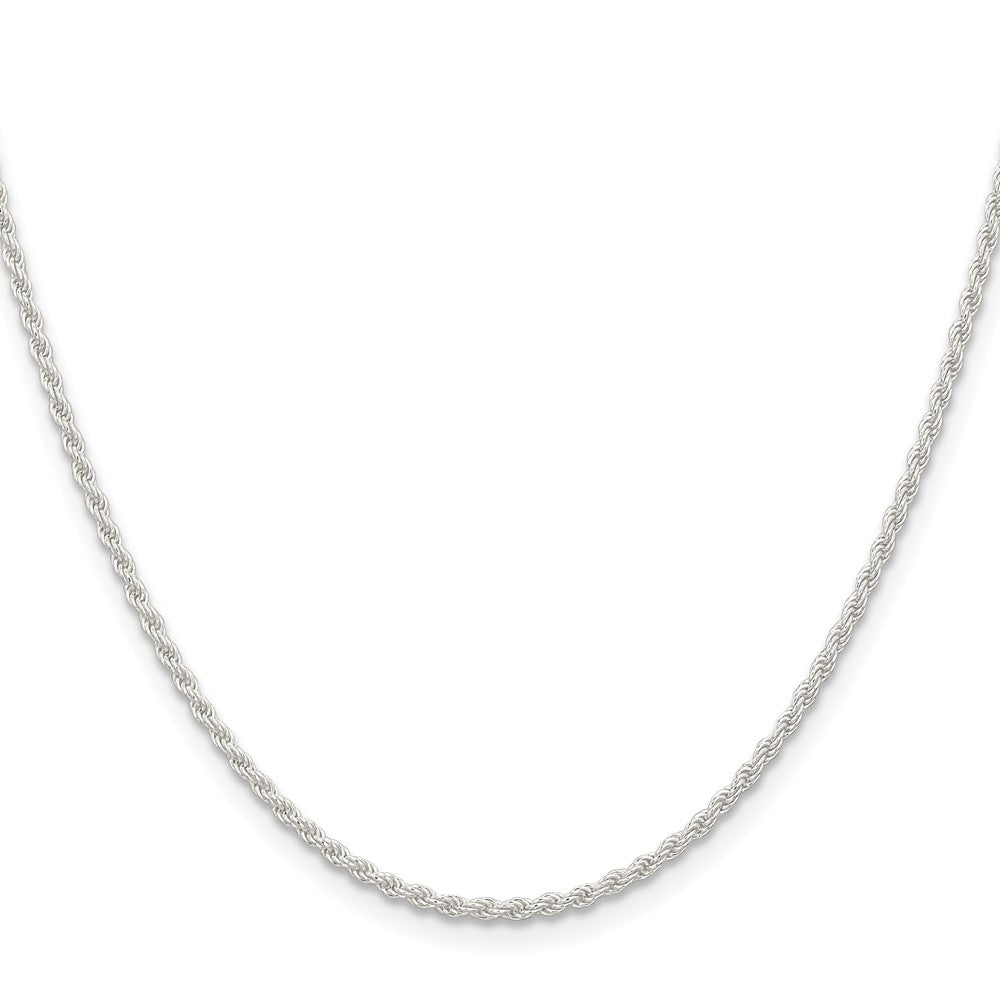 Sterling Silver 1.8mm Solid Rope Chain 24 Inches