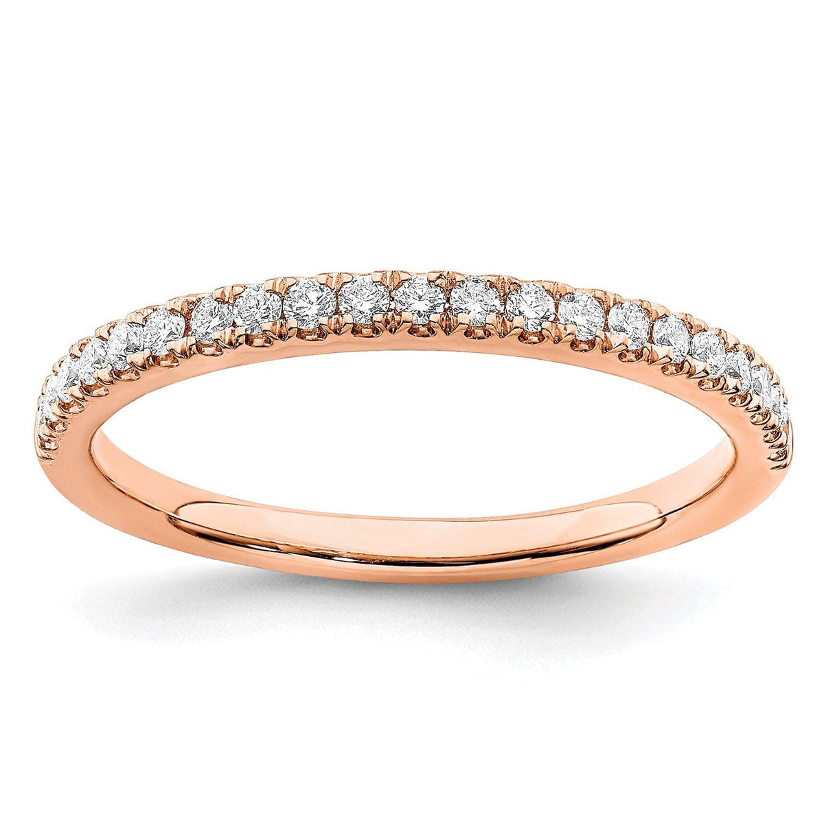 14k Rose Gold 1/4 carat Lab Grown Diamond VS/SI+ G+ Complete Wedding Band